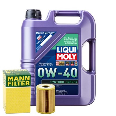 Motoröl 0W40 LIQUI MOLY Synthoil Energy 5L +MANN Ölfilter