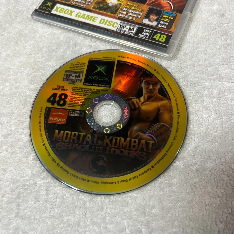 MORTAL KOMBAT SHAOLIN MONKS Xbox Official DEMO #48 TOM CLANCY hulk - Image 4 of 4