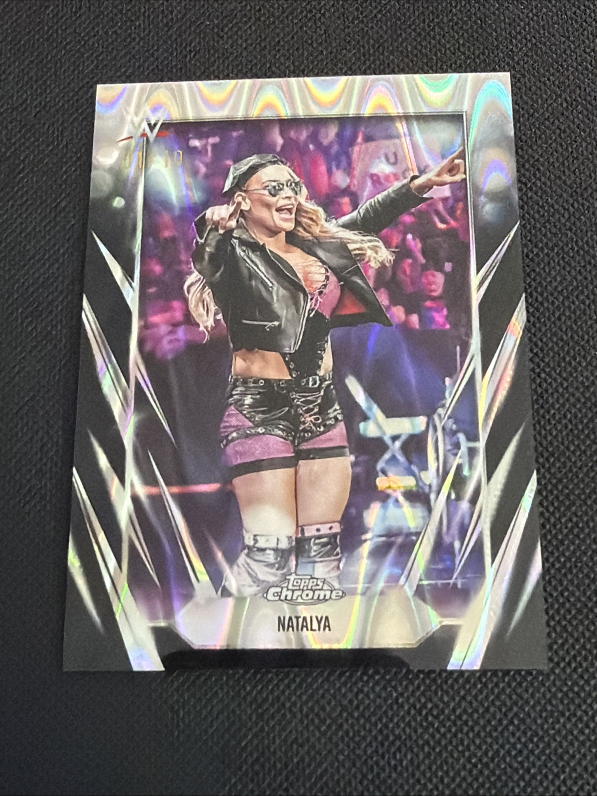 2026 Topps Chrome WWE Natalya Black RayWave Refractor 01/10