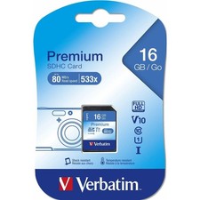 Verbatim 43962 16GB SecureDigital Class 10 SDHC Card SD 16GB UK IMPORT