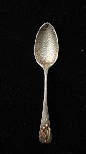 ANTIQUE GORHAM AESTHETIC MIXED METALS STERLING HAMMERED SPOON
