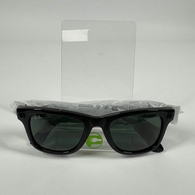 Ray-Ban Meta Wayfarer Gen 1 Shiny Black Transitions RW4008 AI Smart Glasses