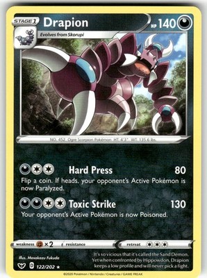 Drapion SWSH01: Sword & Shield Base Set Rare Pokemon Near Mint or Better