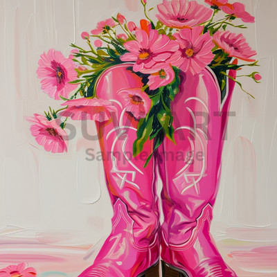 Digital Image Picture Wall art Cow Shoes for living room and bead room A-296