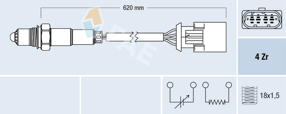 Sonde lambda 77396 FAE pour ROVER MG - Photo 1/1