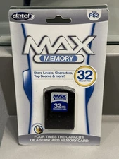 BRAND NEW Datel Max 32MB Memory Card Playstation 2 PS2 FACTORY SEALED
