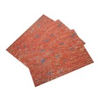 9pcs Doll House Wallpaper - Self-Adhesive Removable Miniature Dollhouse Brick