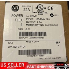New Allen Bradley 22A-B2P3N104 Powerflex 4 AC Drive 22AB2P3N104 US Free Tax