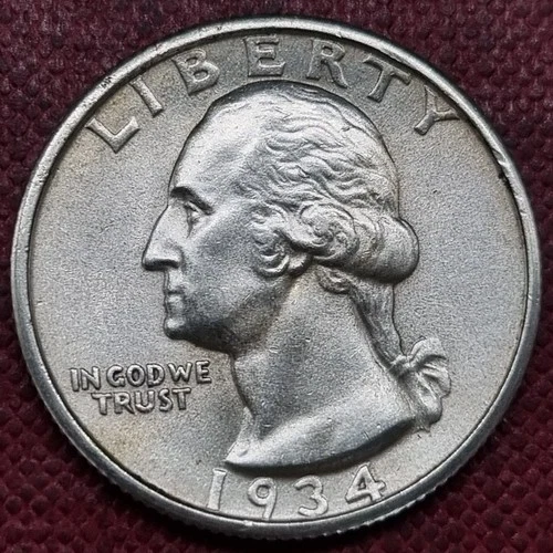 1934 Washington Quarter 25c BU UNC Uncirculated #100250