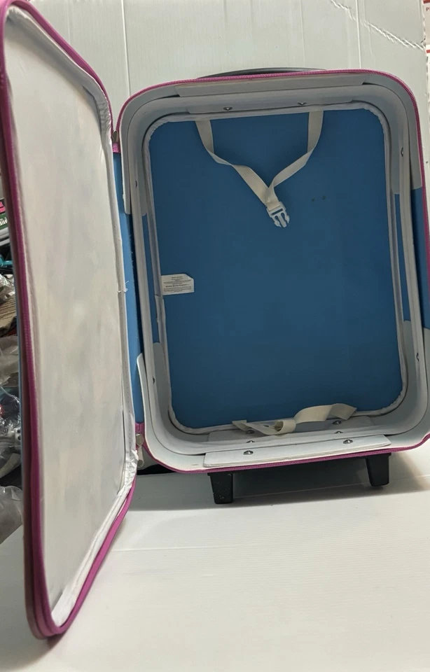 "Maleta con ruedas Dora The Explorer cierre de cremallera mango retráctil 18"" x 13"" rara" Foto 3 de 4