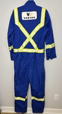 Kel Tek Fire Resistant Vertex Coveralls Royal Blue/Yellow Safety Stripe 44Reg.