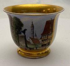 Biedermeier Tasse KPM Berlin Ansichtentasse Miniaturmalerei Bild Braunschweig