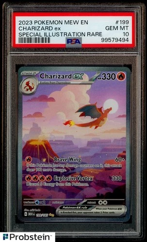 2023 Pokemon Mew En Special Illustration Rare #199 Charizard ex PSA 10 GEM MINT
