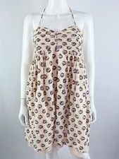 Manoush Pink Babydoll Halter Mini Dress Size S Silk Blend Party Coquette