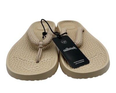 Allbirds Sugar Zeffer Flip Flops Sandals Beige Tan Size Men's 10