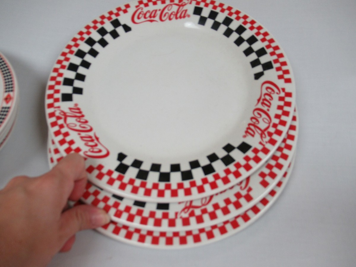 COKE COCA-COLA GIBSON DINNERWEAR 3 LARGE PLATES 4 SMALLER PLATE