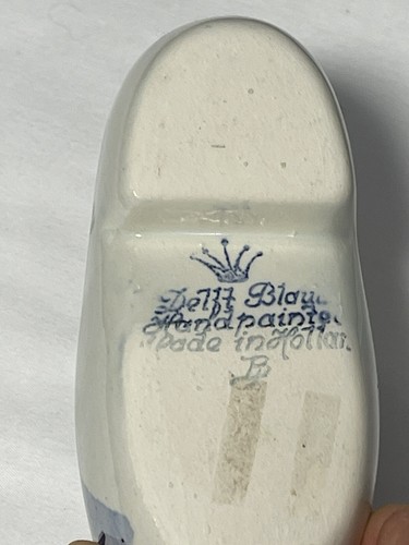 Vintage Delft Blauw Ceramic Shoe - Hand painted - Made in Holland - Picture 8 of 11