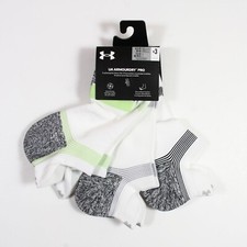 Under Armour 3-Pairs Armourdry Pro Cushioned No Show Tab Socks Size M 8.5-13