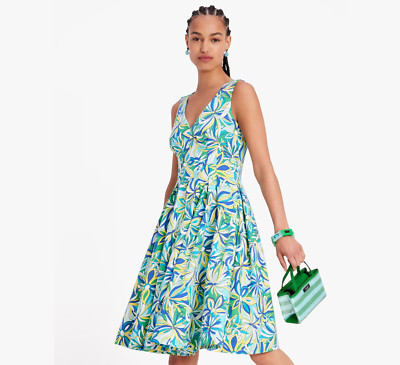 Kate Spade Anemone Floral Amelia Kleid Brandneu mit Etikett UK 8 KC277 Neu Brandneu mit Etikett