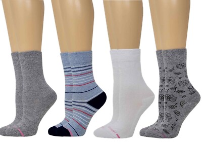 Women Comfort Non-Binding Half-Cushion Crew Diabetic Socks Dr Motion  (2 pack)