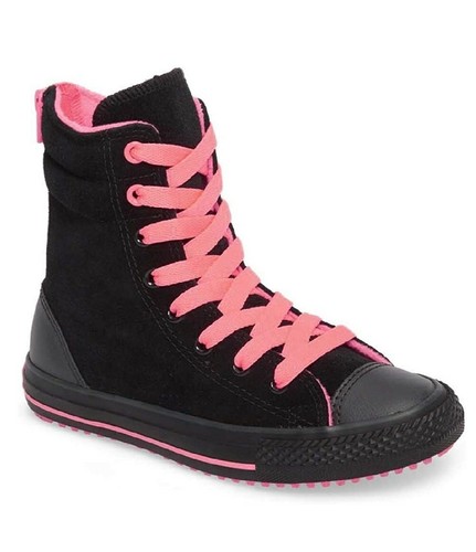 Converse chica está Junior Ctas Hi-Rise Boot X-Hi Negro/Hot Punch Talla 5 -  23cm | eBay