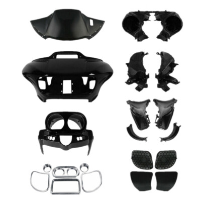 Gloss Black Fairings Speakers Glove Box Air Duct Fit For Harley Road Glide 15-24