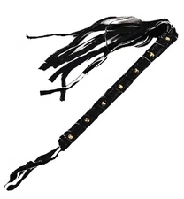 Gothic Leather Cosplay CAT O'NINE TAIL WHIP Halloween Costume Prop Fetish Weapon