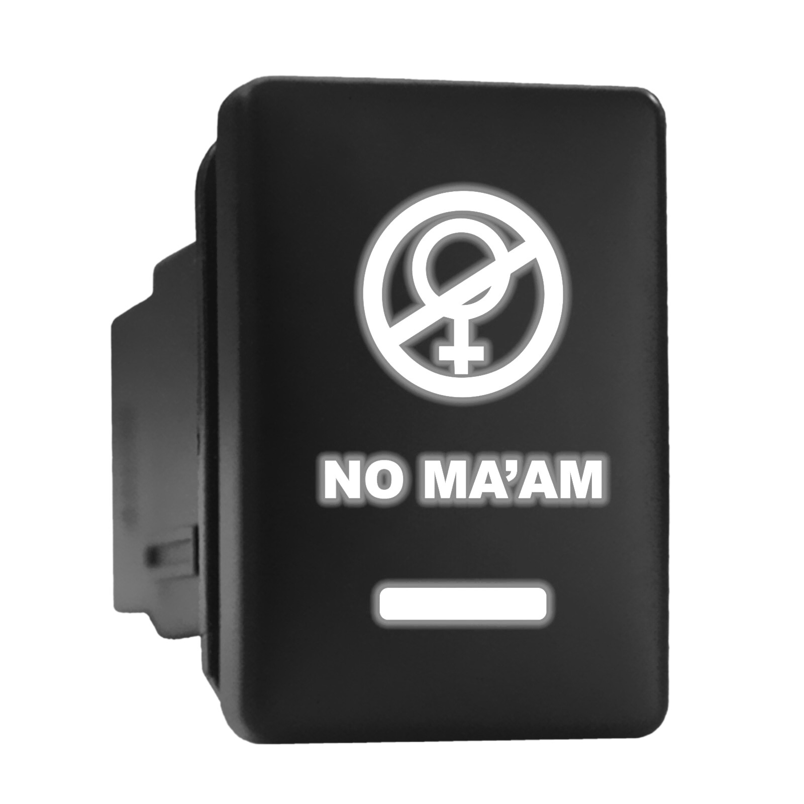 NO MAAM White LED Backlit Short Push Button Switch 1.28x0.87 inches for Toyota