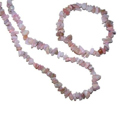 Anden Opal Set - Splitter Kette lang 90 cm und Armband 20 cm