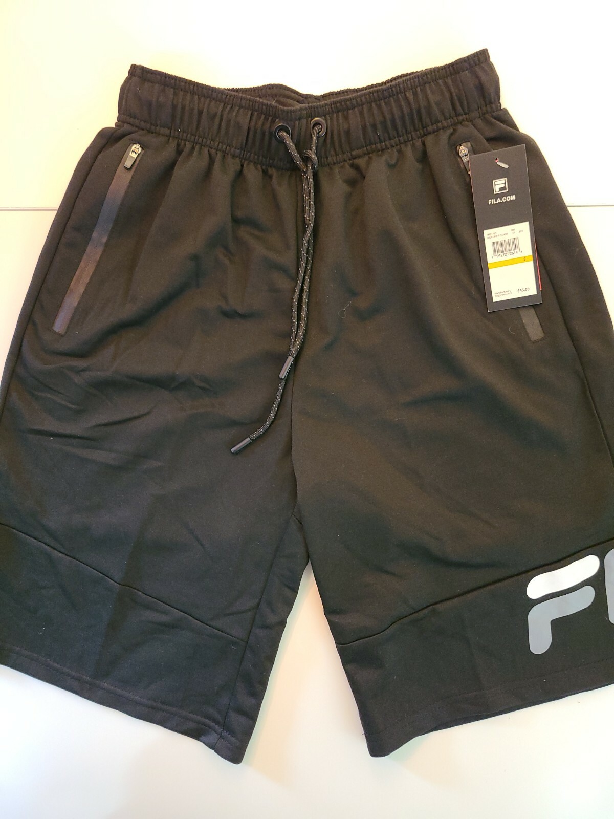 Fila pantaloncino uomo piccolo nero doppia maglia flex nuovo con etichetta