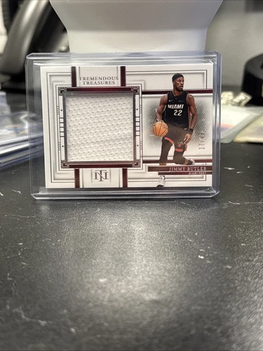 JIMMY BUTLER 2023-24 NATIONAL TREASURES TREMENDOUS GAME-USED JERSEY 17/49 
