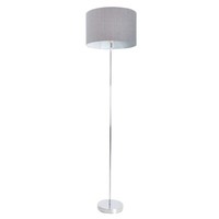 Stehleuchte Standlampe Wohnzimmerleuchte Flurlampe Metall Textil Grau H 160 Cm