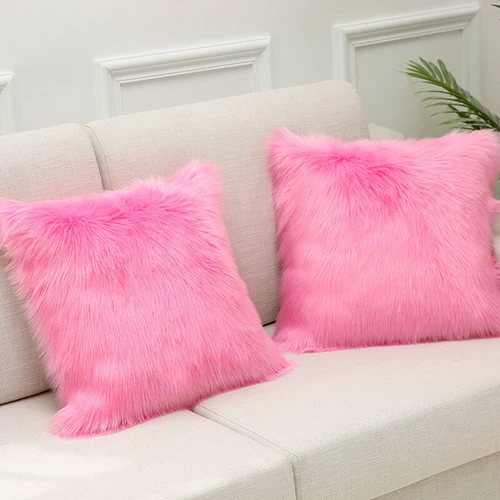 Luxury Faux Wool Plush Soft Fluffy Cushion Cover Pillow Cases Sofa Home Decor AA - Picture 26 of 39