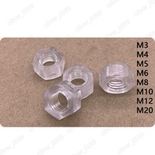 Transparent Plastic DIN934 Hexagon Nuts Hex Nuts M3 M4 M5 M6 M8 M10 M12 M20