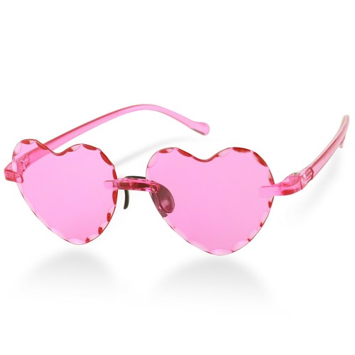 Little Girls Toddlers Child Heart Shaped Fun Costume UV 400 Sunglasses Play Date - Picture 5 of 12