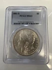 1881-S Morgan Silver Dollar MS63 PCGS, Toned Reverse! Free Shipping!