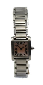 Cartier Tank Francaise piccolo Quadrante Rosa Orologio in Acciaio Inox 2384  | eBay