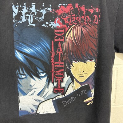 【激レア】DEATHNOTE デスノート Tシャツ XL Faded Vintage DeathNote Death Note Anime Shonen Jump T Shirt Large Black