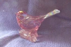 Vintage Fenton Pink Pearl Iridized Finish Bird on a Branch from 1980's 1980's