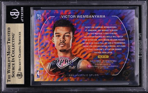 2023 Panini Recon Portraits Purple Victor Wembanyama ROOKIE /75 BGS 9.5 GEM - Picture 2 of 4