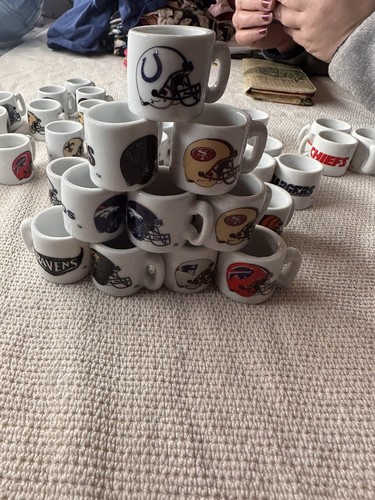 Vintage NFL Football Mini Coffee Cup Mug 1.25" Collectible Miniature ...
