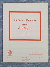 Petite Minuet And Dialog Johann Philipp Kirnberger Art Publication Society 1967