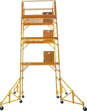 "BM" 18 FT SCAFFOLDING SET w/36"outriggers,GuardRail, Safety Hatch Platforms