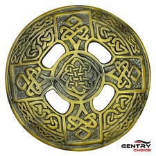 Celtic Knot Fly Plaid Brooch Antique Scottish Men Tartan Kilt Sach Brooch