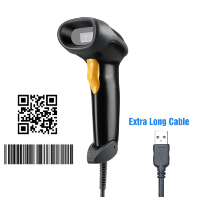 Eyoyo Handheld Barcode Scanner 1D 2D QR Long USB Wired Laser Bar Code Reade