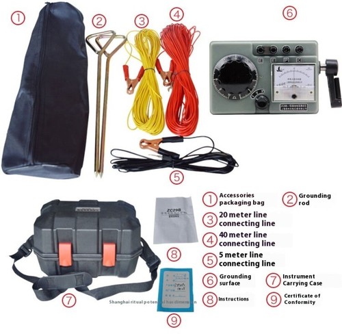 Resistance Meter Megohmmeter Earth Resistance Tester Insulation Megohm Tester - Picture 7 of 9
