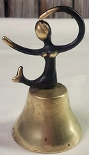 MCM Walter Bosse Rare Mermaid Brass Dinner Bell by Hertha Baller, Austria, 1950