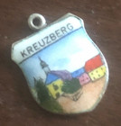 Vintage KREUZBERG 800 Silver Enamel SHIELD Charm ESJ — photo 4