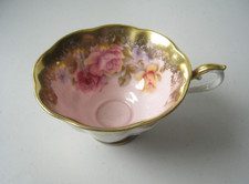 Royal Albert Portrait Series Tea Cup Only Gold Pink Yellow Roses Bone England