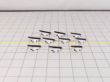 10x White Widebody BELT BAG LOADERS GSE Airport Vehicles Models 1:400 Scale